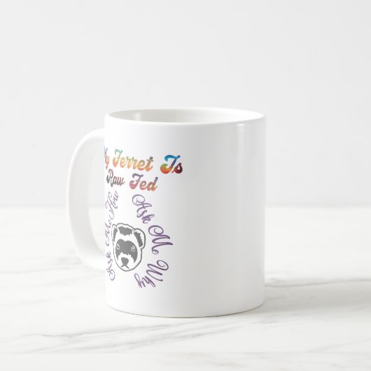 Ferret Raw Gefüttert Kaffeetasse (Vorderseite Links)