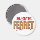 Ferret Rett Magnet (Vorderseite/Rückseite)