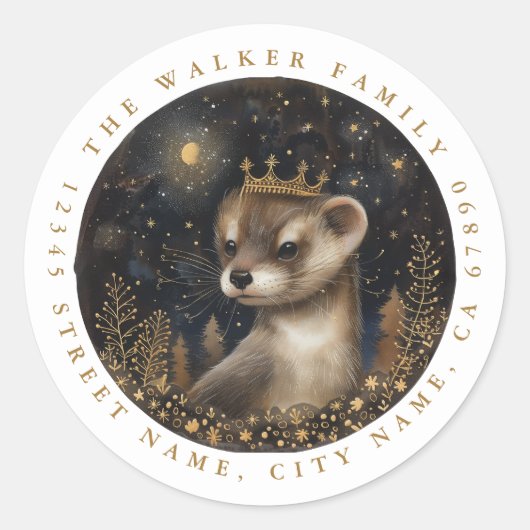 Ferret Round Stickers (Vorderseite)