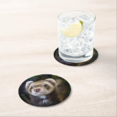 Ferret Runder Pappuntersetzer (Vor Ort)