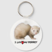 Ferret Schlüsselanhänger "I Liebe my Ferret" (Vorderseite)
