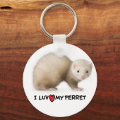 Ferret Schlüsselanhänger "I Liebe my Ferret" (Vorderseite)