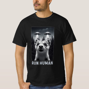 Ferret Selfie UFO Fun Quirky Geschenk T-Shirt