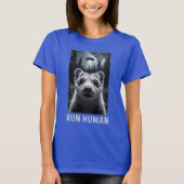 Ferret Selfie UFO Fun Quirky Kunst T-Shirt (Vorderseite)
