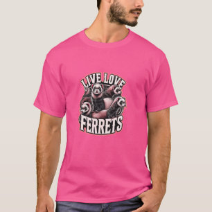 Ferret Shirt Ferret Lover Liebe Rodelbahn