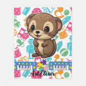 Ferret Toys Print Fleecedecke (Vorderseite)