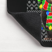 Ferret Ugly Xmas Lighting Santa Ferret Christmas Mousepad (Ecke)
