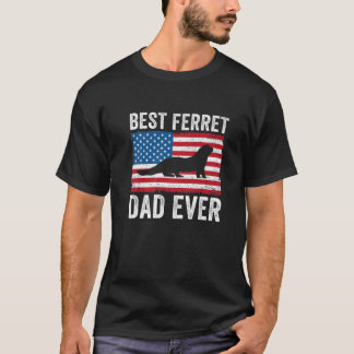 Ferret Vater American Flag Funny Flag Owner T-Shirt