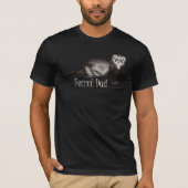 Ferret Vater Weißbriefe mit Sable Ferret T-Shirt (Vorderseite)