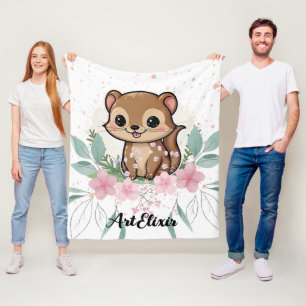 Ferret Vintag Print Fleecedecke