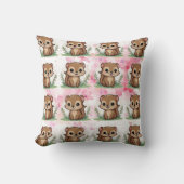 Ferret Vintages Muster Kissen (Vorderseite)