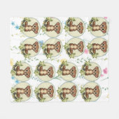 Ferret Vintages Zirkel Muster Fleecedecke (Vorderseite (Horizontal))