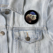 Ferret Wearing Hat Button (Beispiel)