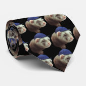 Ferret Wearing Hat Krawatte (Gerollt)