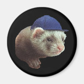 Ferret Wearing Hat Magnet (Vorne)