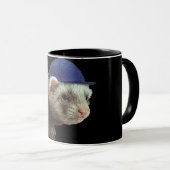 Ferret Wearing Hat Tasse (VorderseiteRechts)