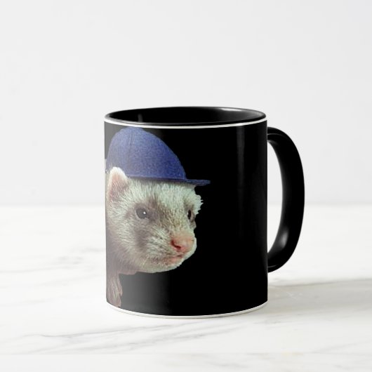 Ferret Wearing Hat Tasse (VorderseiteRechts)