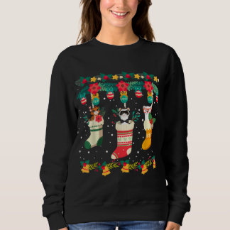 Ferret Weihnachtssocken X mas Lights Pajama Matchi Sweatshirt