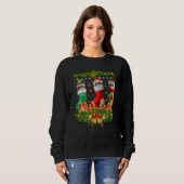 Ferret Weihnachtssocken X Mas Lights Pajama Matchi Sweatshirt (Vorne ganz)
