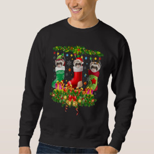 Ferret Weihnachtssocken X Mas Lights Pajama Matchi Sweatshirt