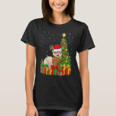 Ferret Xmas Holiday Santa Ferret Christmas Tree T-Shirt (Vorderseite)
