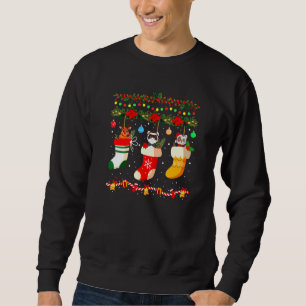 Ferret Xmas Socks Ferret Weihnachts Pajama Familie Sweatshirt