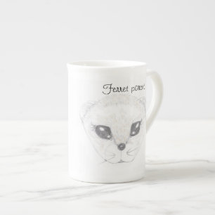 Ferret Zeichn Fertig China Cup Porzellantasse