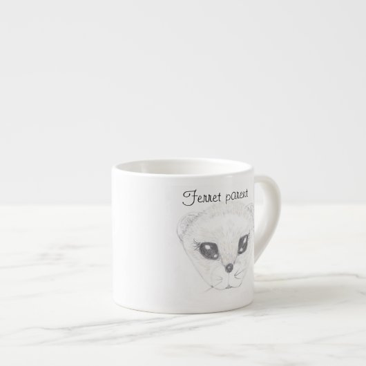 Ferret Zeichne Espresso Cup Espressotasse (Vorderseite Rechts)