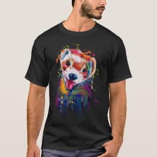 Ferrets handgemalt Motiv Kindermode T-Shirt