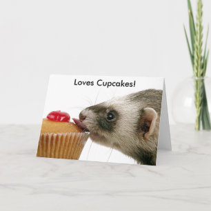 Ferrets Liebe Cupcakes Karte
