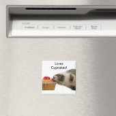 Ferrets Liebe Cupcakes Magnet (In Situ (Geschirrspüler))
