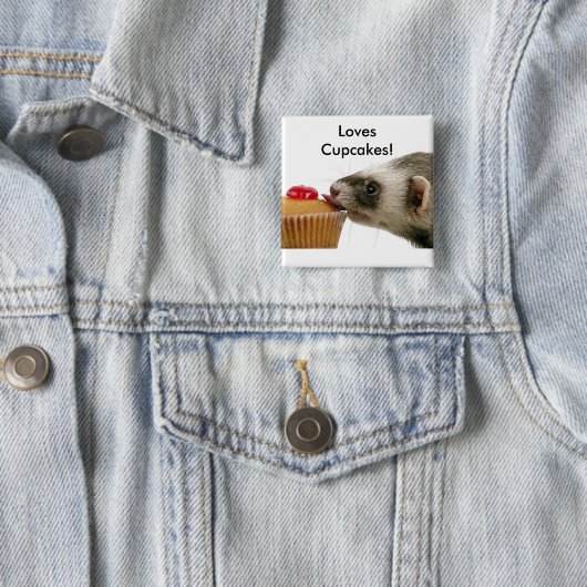 Ferrets Liebe Cupcakes Schaltfläche Button (Beispiel)