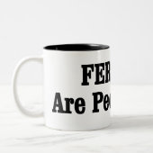 FERRETS sind auch Menschen! Zweifarbige Tasse (Links)
