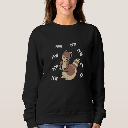 Ferrets spielt mit Joystick-Gamern Sweatshirt (Vorderseite)