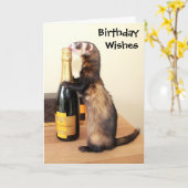 Ferrety Birthday Wises Karte (Gelbe Blume)
