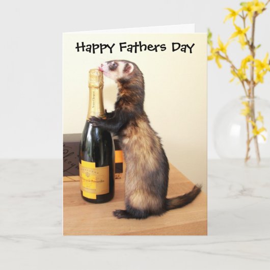 Ferrety Vathers Day Karte (Gelbe Blume)