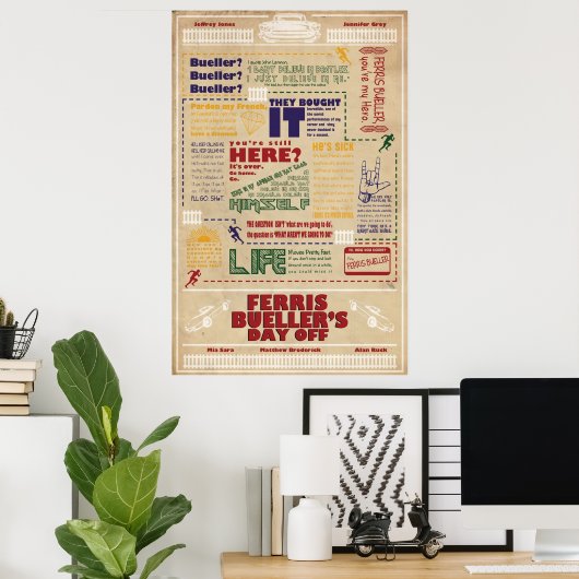 Ferris Bueller Poster (Heimbüro)