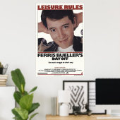 Ferris Buellers Day Off 1986 Freizeitvorschriften Poster (Heimbüro)