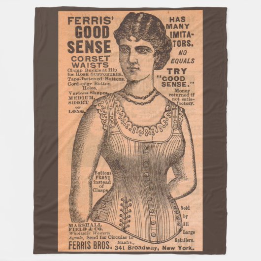 Ferris Common Sense Corsets ad 1880 Fleecedecke (Vorderseite)