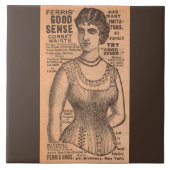 Ferris Common Sense Corsets ad 1880 Fliese (Vorderseite)