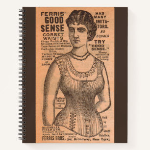 Ferris Common Sense Corsets ad 1880 Notizblock