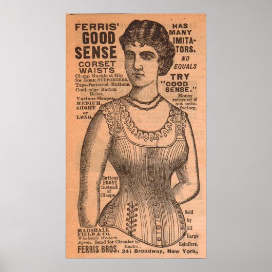 Ferris Common Sense Corsets ad 1880 Poster (Vorne)