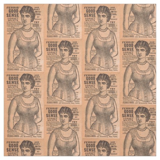 Ferris Common Sense Corsets und Drucke der 1880er Stoff (Muster)