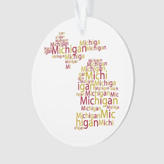Ferris Staat Univerity Michigan Shaped Ornament (Vorderseite)