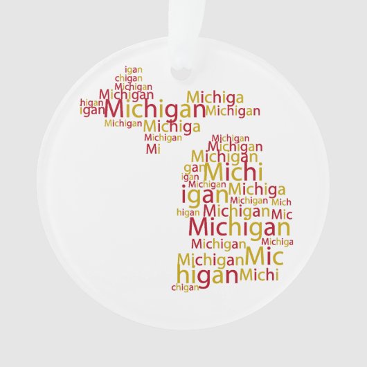 Ferris Staat Univerity Michigan Shaped Ornament (Vorderseite)