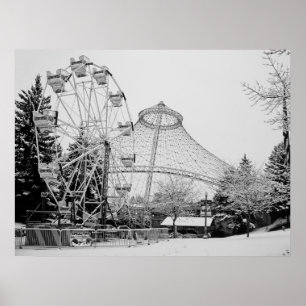 FERRIS WHEEE und R F P PAVILION - SPOKANE Poster