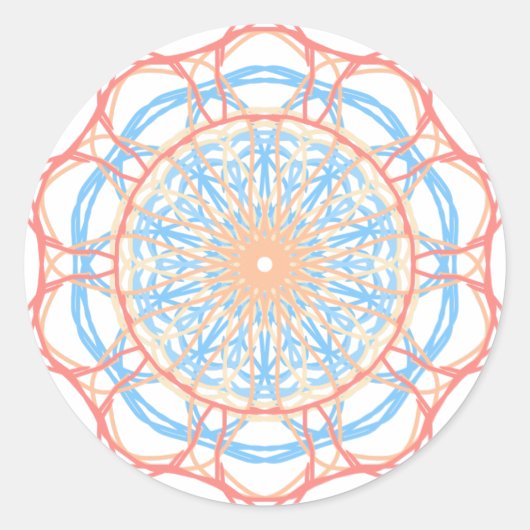 Ferris Wheel Abstrakt Runder Aufkleber (Vorderseite)