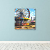 Ferris Wheel Ai art Leinwanddruck (Insitu (Holzboden))