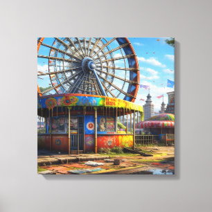 Ferris Wheel Ai art Leinwanddruck