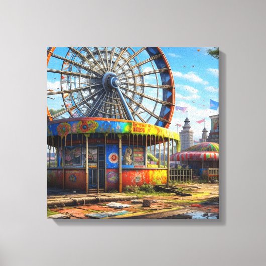 Ferris Wheel Ai art Leinwanddruck (Vorderseite)